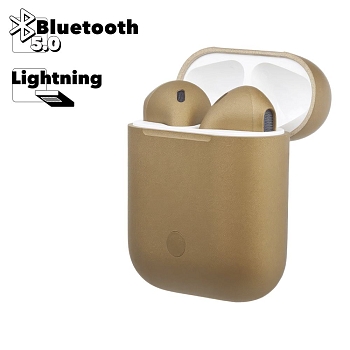 TWS Bluetooth гарнитура Hoco ES28 Original Series Apple Wireless Bluetooth Headset TWS, золотая