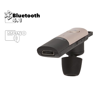Bluetooth гарнитура вставная моно Remax RB-T15, золотая