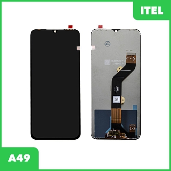 LCD дисплей для Itel A49 в сборе с тачскрином (черный) Premium Quality