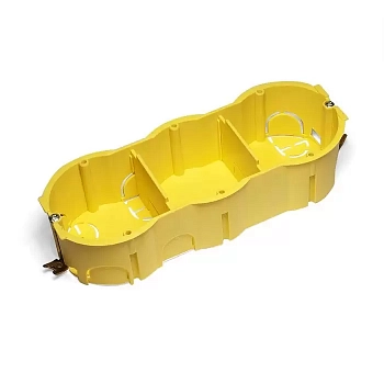 Подрозеточная коробка в стену для суппорта 45х135, желтая, TWT-BX45x135-YL