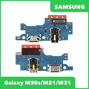 Разъем зарядки для телефона Samsung Galaxy M31 (M315F) с разъемом гарнитуры и микрофоном