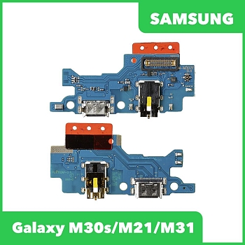 Разъем зарядки для телефона Samsung Galaxy M21 (M215F) с разъемом гарнитуры и микрофоном